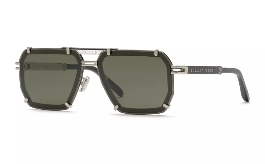 Philipp Plein SPP131 583X 64 | Unisex Yeşil Güneş Gözlüğü
